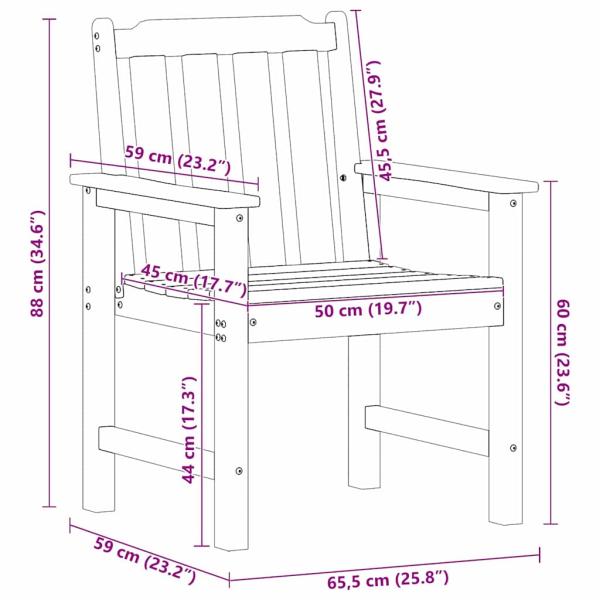 Garten-Essstühle 4 Stück Hellgrau 65,5x55,5x88 cm HDPE, Garten-Essstühle 2 Stück Hellgrau HDPE