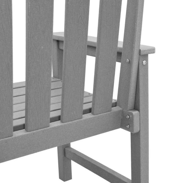Garten-Essstühle 4 Stück Hellgrau 65,5x55,5x88 cm HDPE, Garten-Essstühle 2 Stück Hellgrau HDPE
