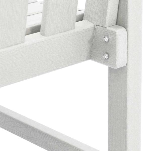 Garten-Essstühle 6 Teile Weiß 65,5x55,5x88 cm HDPE, Garten-Essstühle 2 Teile Weiß HDPE