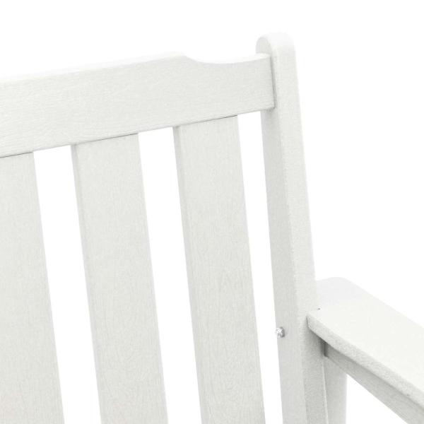 Garten-Essstühle 6 Teile Weiß 65,5x55,5x88 cm HDPE, Garten-Essstühle 2 Teile Weiß HDPE