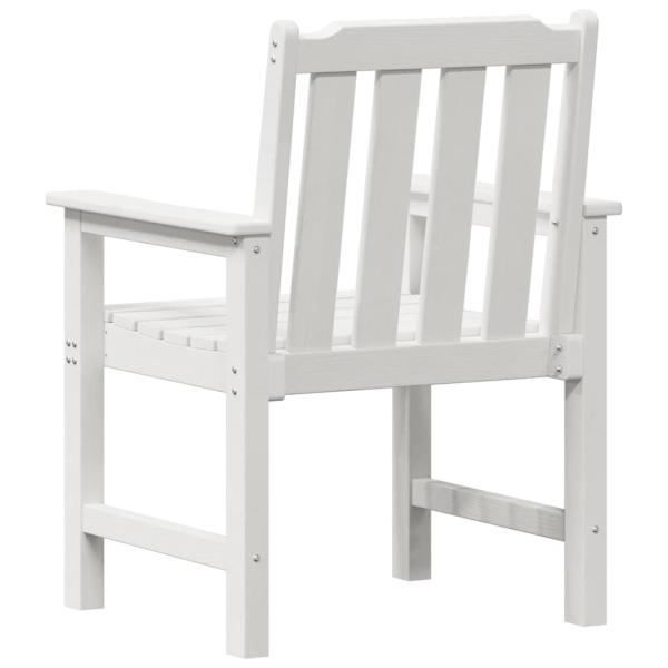Garten-Essstühle 6 Teile Weiß 65,5x55,5x88 cm HDPE, Garten-Essstühle 2 Teile Weiß HDPE