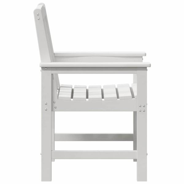 Garten-Essstühle 6 Teile Weiß 65,5x55,5x88 cm HDPE, Garten-Essstühle 2 Teile Weiß HDPE