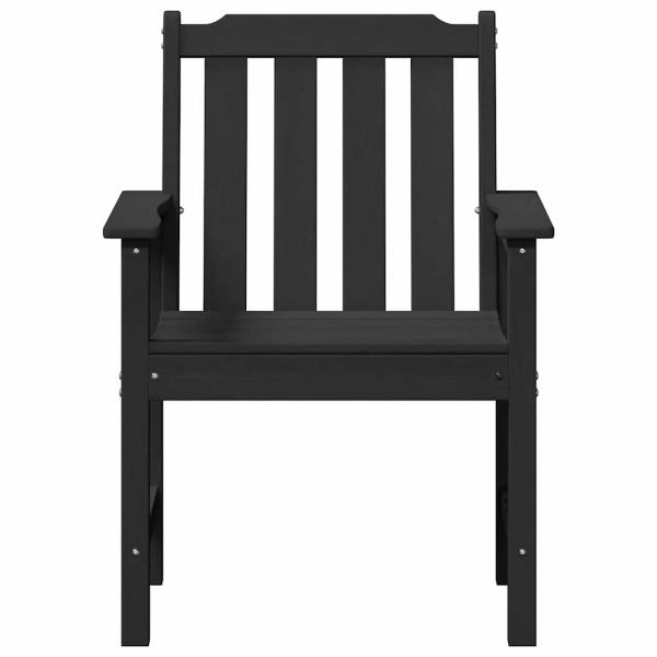 Garten-Essstühle 6 Stück Schwarz 65,5x55,5x88 cm HDPE, Garten-Essstühle 2 Stück Schwarz HDPE