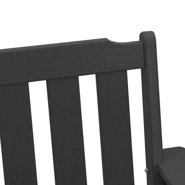 Garten-Essstühle 6 Stück Schwarz 65,5x55,5x88 cm HDPE, Garten-Essstühle 2 Stück Schwarz HDPE