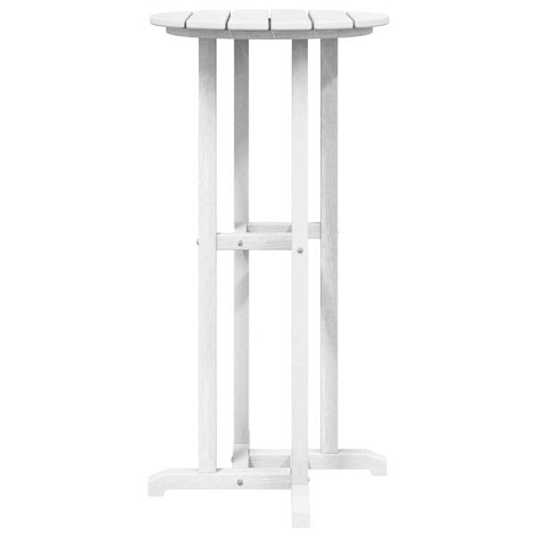 3-teiliges Garten Bar Set Weiß HDPE, Bartisch Weiß 55x55x107 cm HDPE, Barhocker 2 Stück Weiß HDPE
