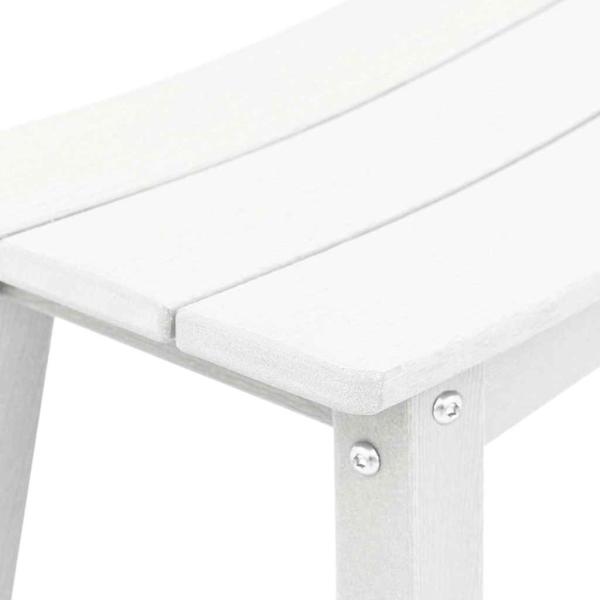 3-teiliges Garten Bar Set Weiß HDPE, Bartisch Weiß 55x55x107 cm HDPE, Barhocker 2 Stück Weiß HDPE