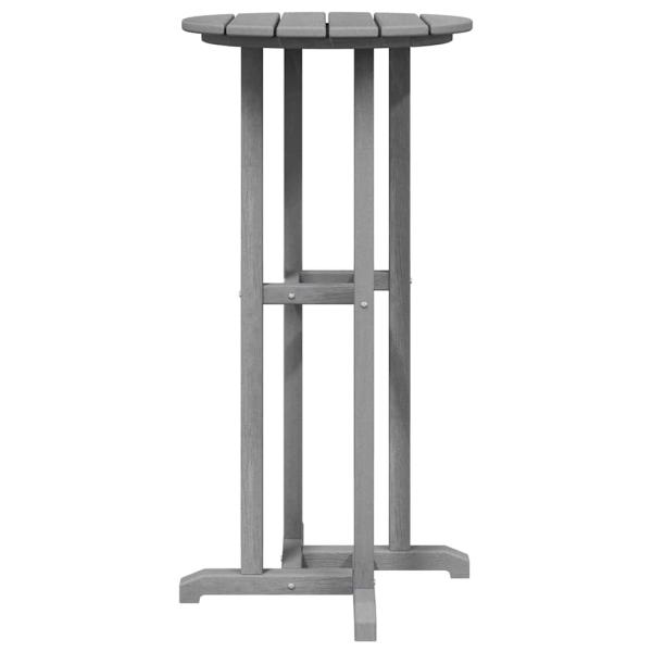 3-teiliges Garten Bar Set Hellgrau HDPE, Bartisch Hellgrau 55x55x107 cm HDPE, Barhocker 2 Stück Hellgrau HDPE