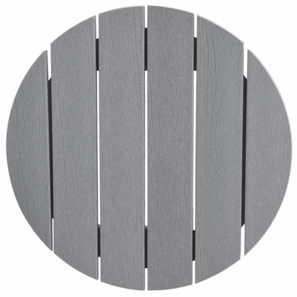 3-teiliges Garten Bar Set Hellgrau HDPE, Bartisch Hellgrau 55x55x107 cm HDPE, Barhocker 2 Stück Hellgrau HDPE