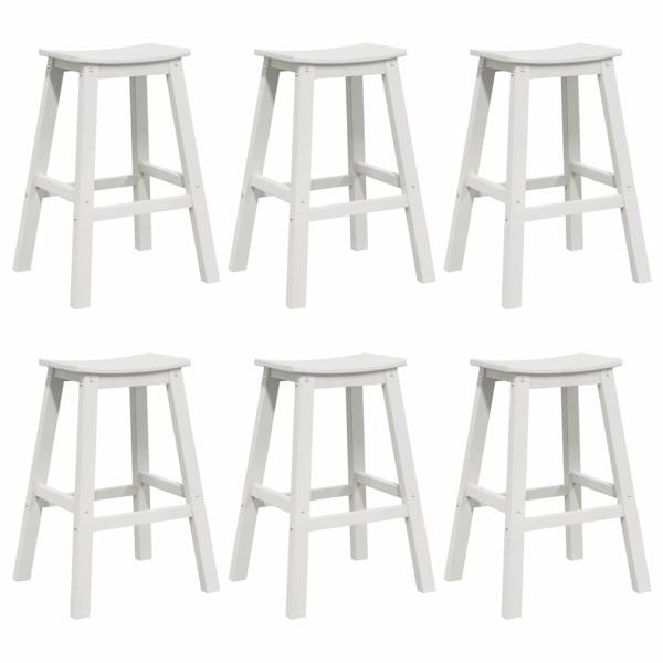 Garten Bar Set 6 pcs Weiß HDPE