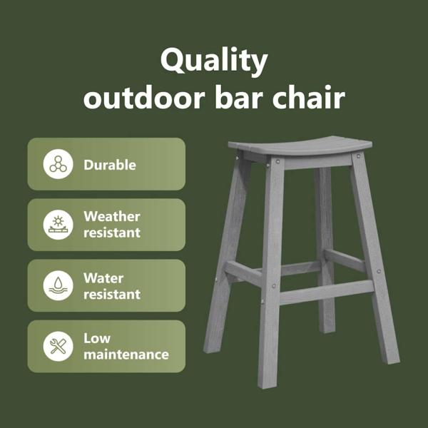 Garten Bar Set 6 pcs Hellgrau HDPE
