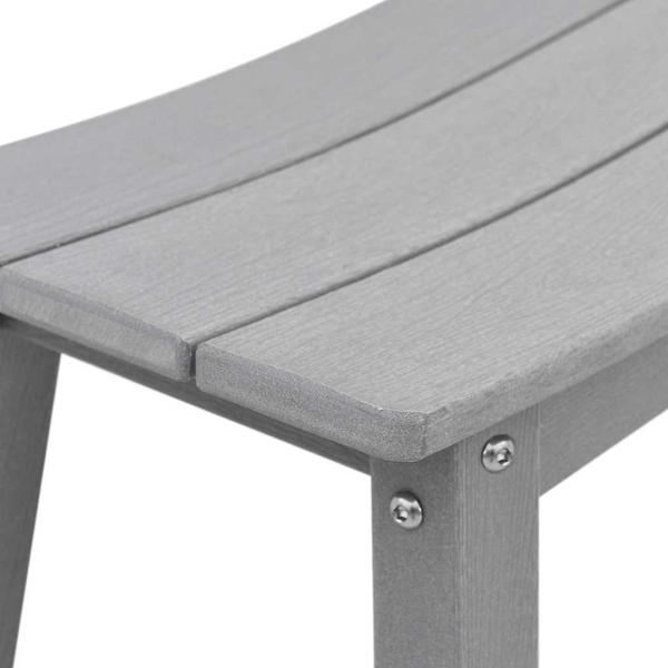Barhocker 9 Stück Hellgrau HDPE, Barhocker 2 Stück Hellgrau HDPE