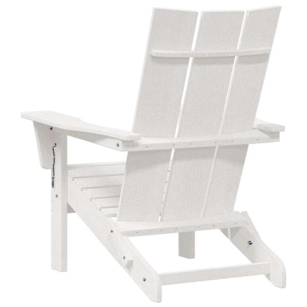 Faltbare Adirondack-Stühle 2 Stück Weiß 74.5x80.5x90 cm HDPE, Faltbarer Adirondack-Stuhl Weiß 74.5x80.5x90 cm HDPE