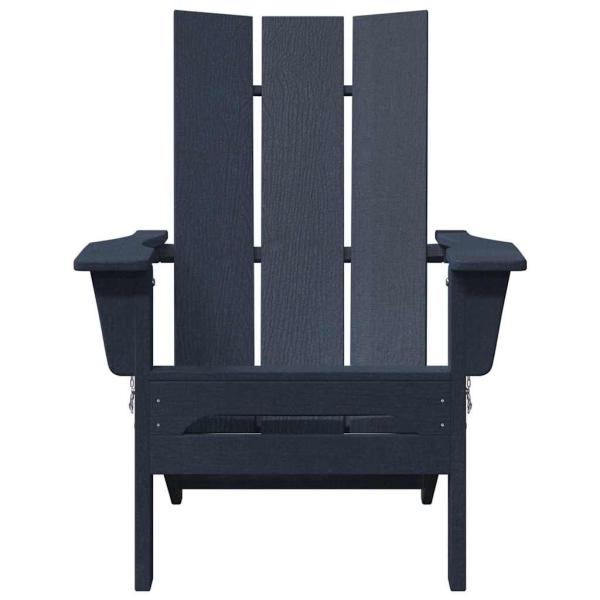 Faltbare Adirondack Stühle 2 Stück Marineblau 74.5x80.5x90 cm HDPE, Faltbarer Adirondack Stuhl Marineblau 74.5x80.5x90 cm HDPE