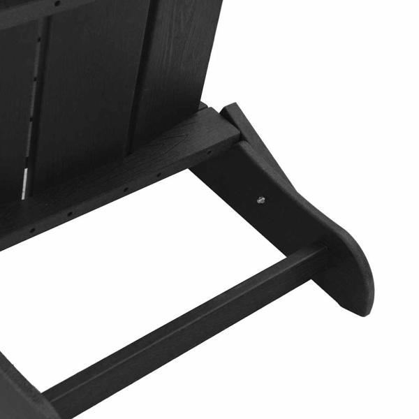 Faltbare Adirondack-Stühle 2 Stück Schwarz 74,5 x 80,5 x 90 cm HDPE, Faltbarer Adirondack-Stuhl Schwarz 74,5 x 80,5 x 90 cm HDPE