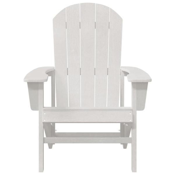 Adirondack Stühle 2 Stück Weiß 74x82x90 cm HDPE, Adirondack Stuhl Weiß 74x82x91 cm HDPE