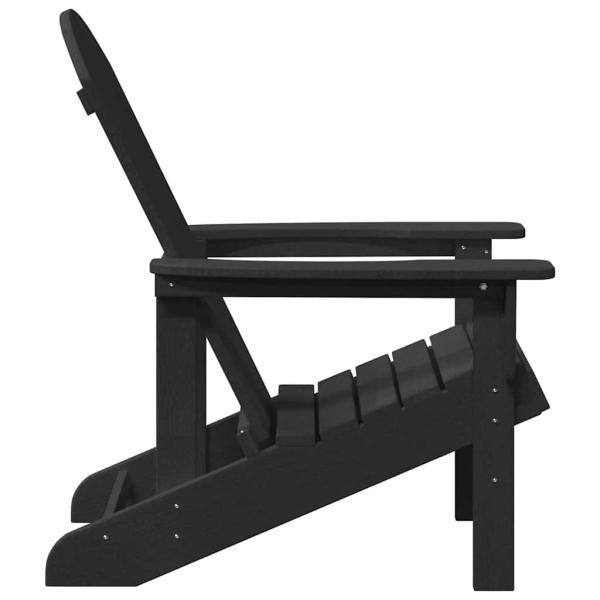 Adirondack-Stühle 2 Stück Schwarz 74x82x90 cm HDPE, Adirondack-Stuhl Schwarz 74x82x91 cm HDPE