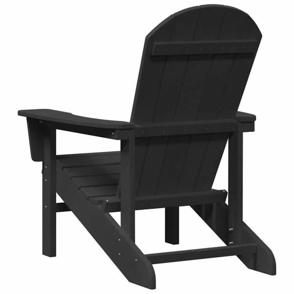 Adirondack-Stühle 2 Stück Schwarz 74x82x90 cm HDPE, Adirondack-Stuhl Schwarz 74x82x91 cm HDPE