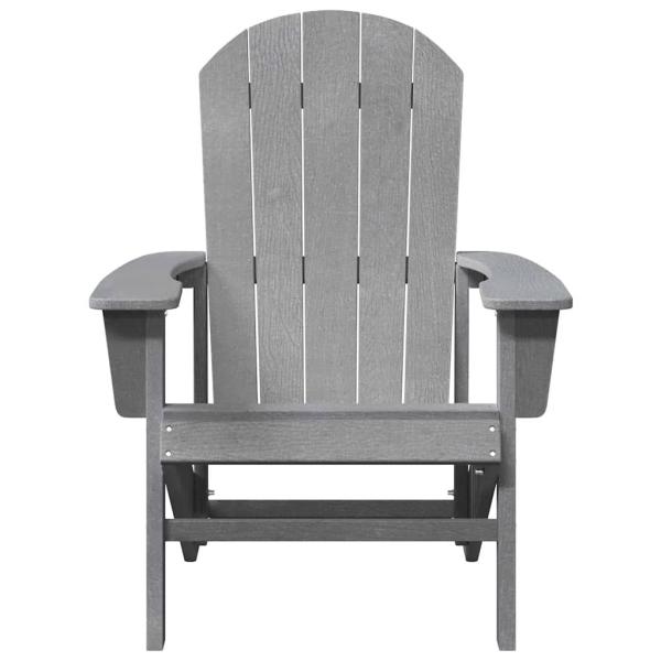 Adirondack Stühle 2 Stück Hellgrau 74x82x90 cm HDPE, Adirondack Stuhl Hellgrau 74x82x91 cm HDPE