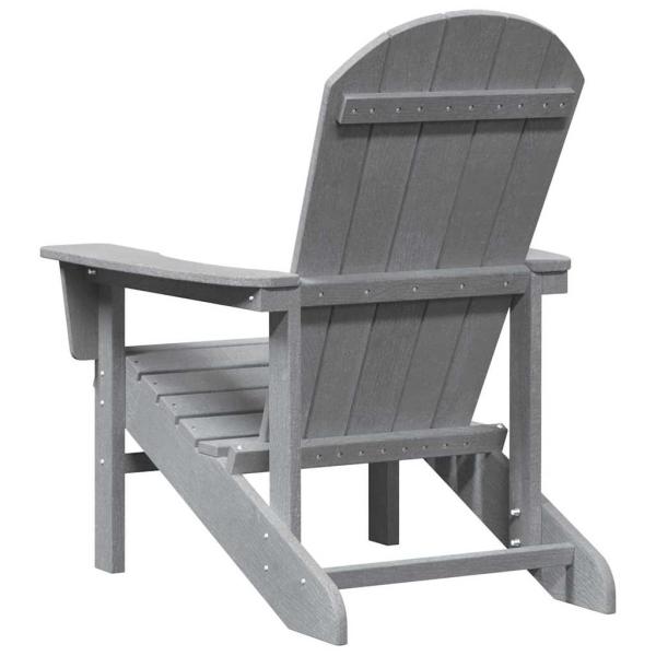 Adirondack Stühle 2 Stück Hellgrau 74x82x90 cm HDPE, Adirondack Stuhl Hellgrau 74x82x91 cm HDPE