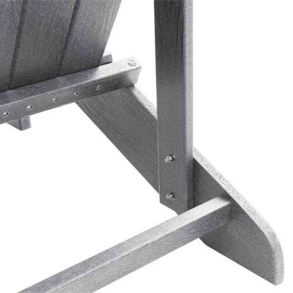 3-teiliges Garten-Lounge-Set Hellgrau HDPE, Adirondack-Stuhl Hellgrau 74x82x91 cm HDPE, Adirondack-Seitentisch Hellgrau 38x38x45 cm HDPE