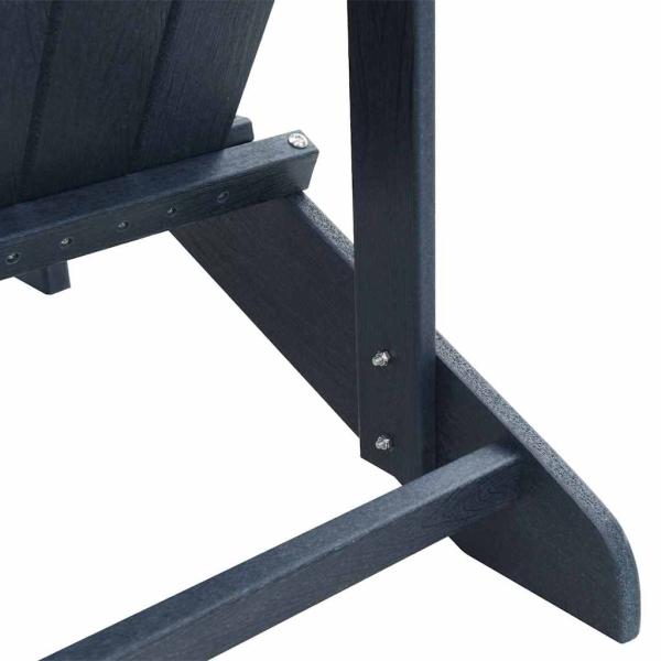 Adirondack-Stühle mit Fußstützen 2 Stk Marineblau HDPE, Adirondack-Stuhl mit Fußstütze Marineblau HDPE
