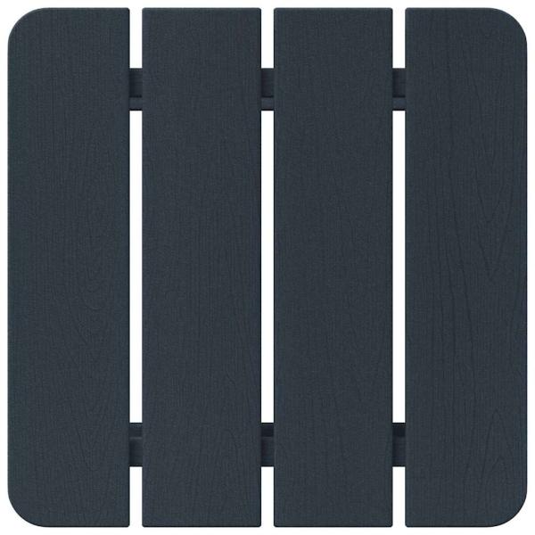 3-teiliges Garten-Lounge-Set marineblau HDPE, Adirondack-Stuhl mit Fußstütze marineblau HDPE, Adirondack-Beistelltisch marineblau 38x38x46 cm HDPE