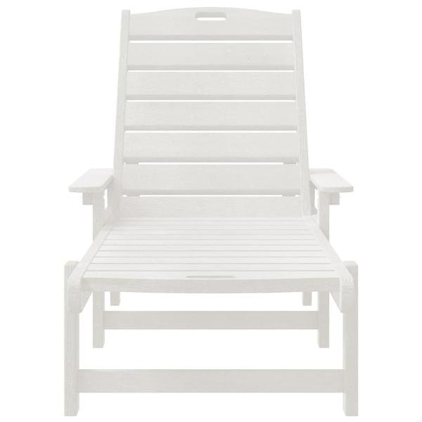 Sonnenliegen 2 Stk Weiß 162x53x98.5 cm HDPE, Sonnenliege Weiß 53x162x98.5 cm HDPE