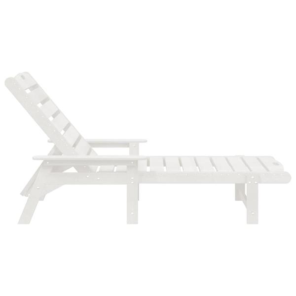 Sonnenliegen 2 Stk Weiß 162x53x98.5 cm HDPE, Sonnenliege Weiß 53x162x98.5 cm HDPE