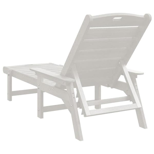 Sonnenliegen 2 Stk Weiß 162x53x98.5 cm HDPE, Sonnenliege Weiß 53x162x98.5 cm HDPE
