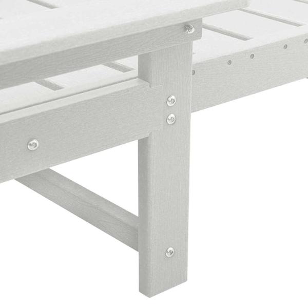 Sonnenliegen 2 Stk Weiß 162x53x98.5 cm HDPE, Sonnenliege Weiß 53x162x98.5 cm HDPE