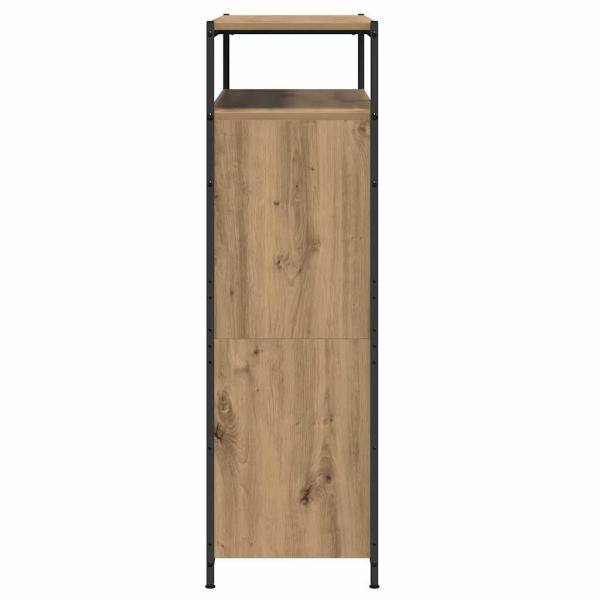 Schuhschrank mit 4 Klappen-Armen Artisan Eiche 100x34x112 cm