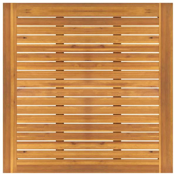 3-teiliges Garten Esstisch Set Massivholz Akazie, Gartenstühle 2 Stück 56x56x90 cm Massivholz Akazie