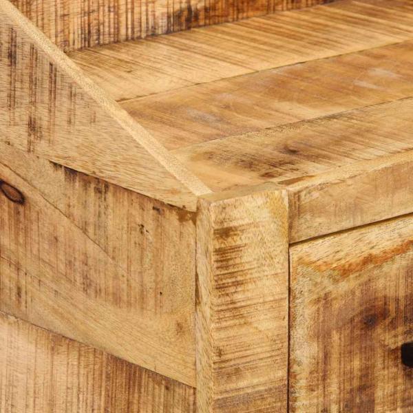 Nachttisch 40x30x30 cm Massivholz Rohes Mango