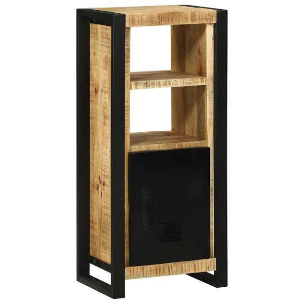 Badezimmer-Wandschrank 40x30x90 cm Aus massivem, rauem Mangoholz