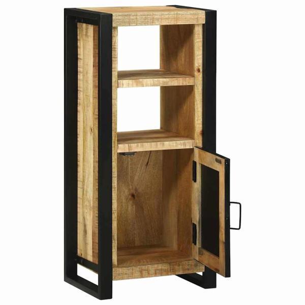 Badezimmer-Wandschrank 40x30x90 cm Aus massivem, rauem Mangoholz