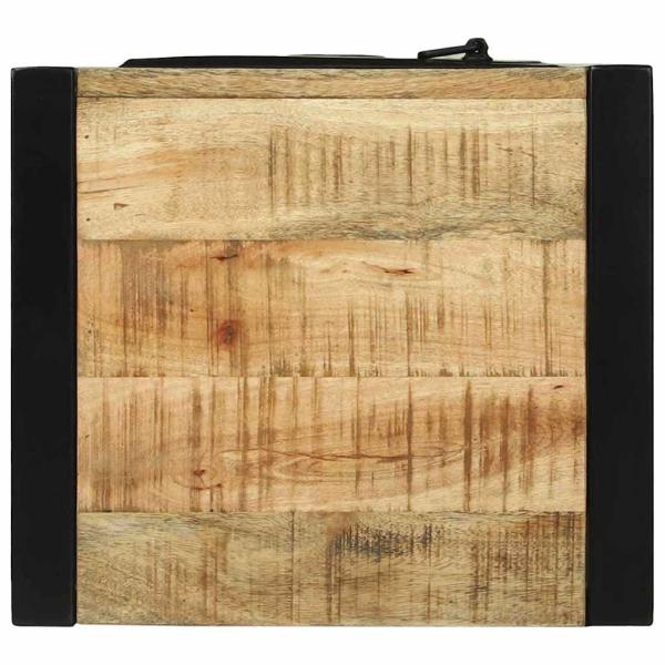 Badezimmerschrank 40x35x90 cm aus massivem, rauem Mangoholz