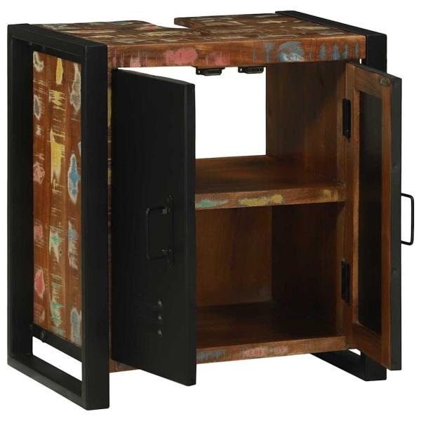 Waschbeckenunterschrank 55x35x60 cm Massivholz Recycelt