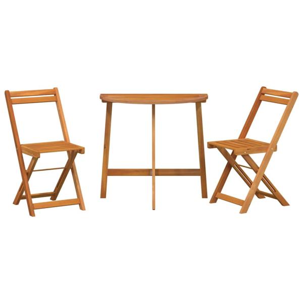 3-teiliges Klapp-Bistro Set Massivholz Akazie