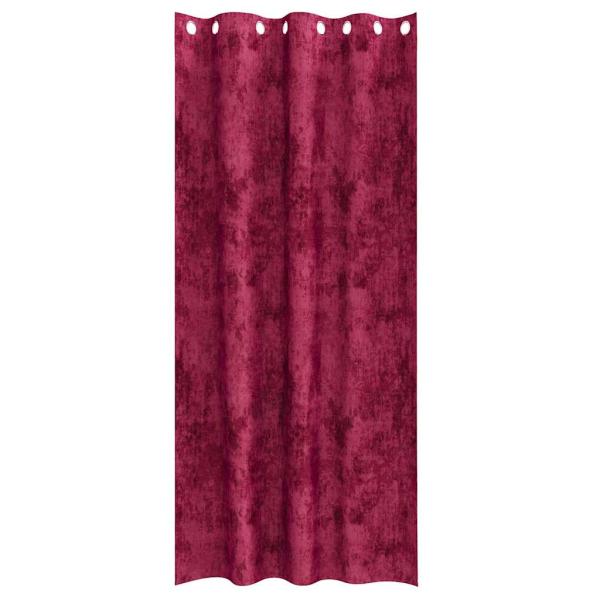 Velvet Vorhänge 2 Stück mit Ösen Burgunderrot 260x140 cm