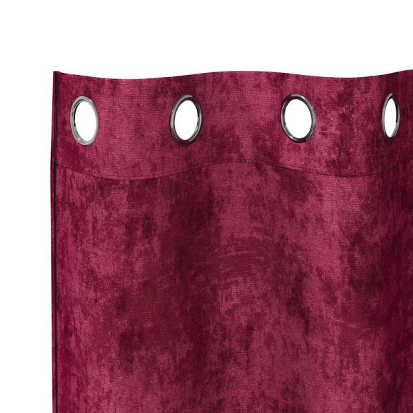 Velvet Vorhänge 2 Stück mit Ösen Burgunderrot 260x140 cm