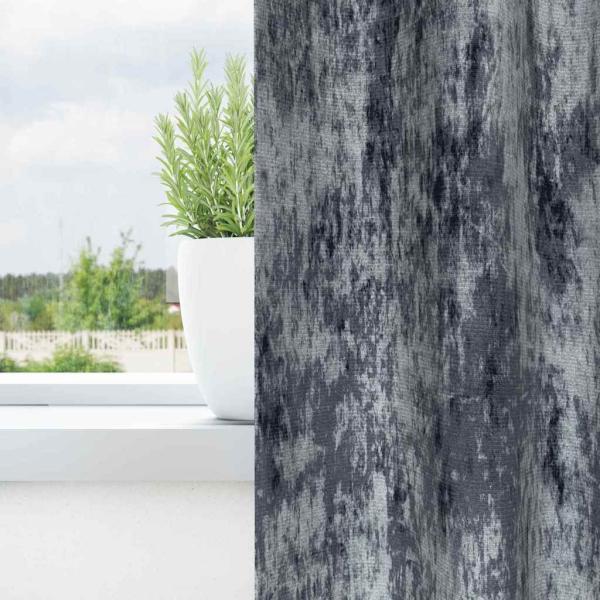 Ösenvorhänge Silbergrau Polyester 140 x 175 cm