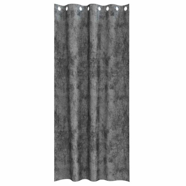 Samtvorhänge 2 Stück mit Ösen Grau 245x140 cm