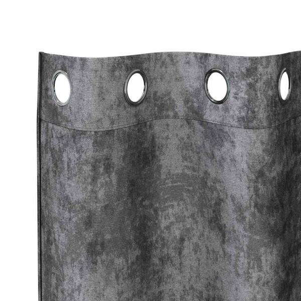 Samtvorhänge 2 Stück mit Ösen Grau 245x140 cm