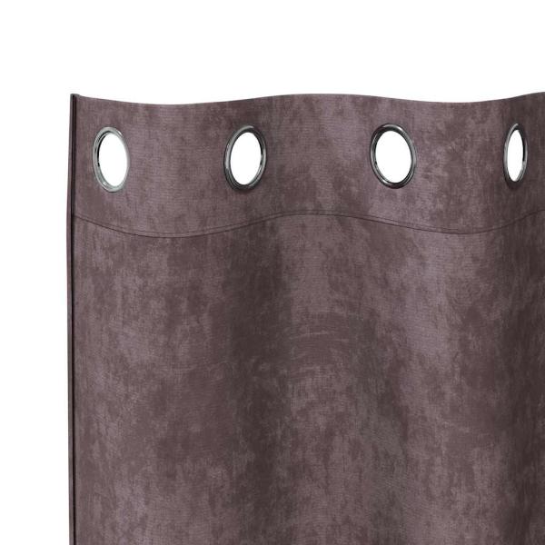 Braune Samtvorhänge 2 Teile mit Ösen 245x140 cm