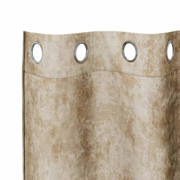 Velvet Vorhänge 2 Stck mit Ösen Creme 245x140 cm