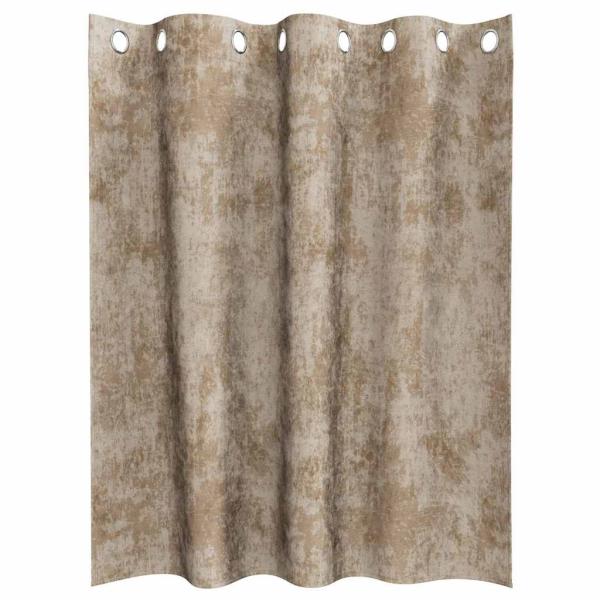 Samtgardinen Champagner Polyester 140 x 140 cm