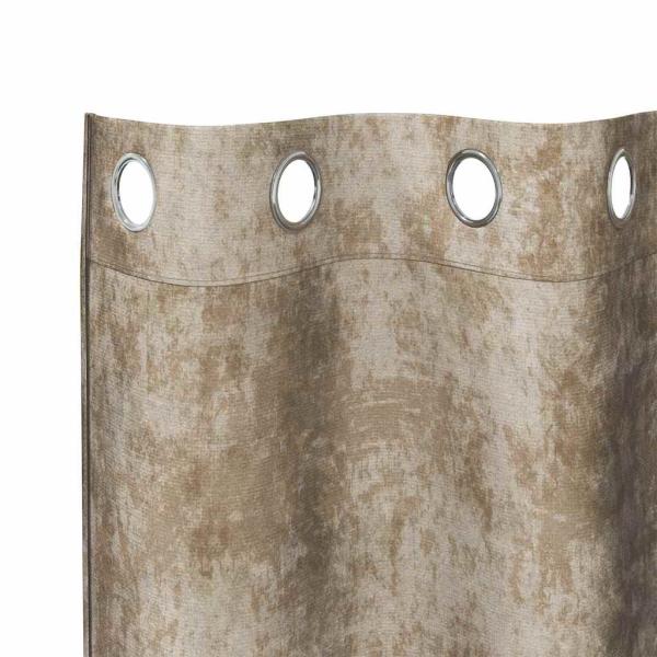 Velvet Vorhänge 2 Stück mit Ösen Champagner 245x140 cm