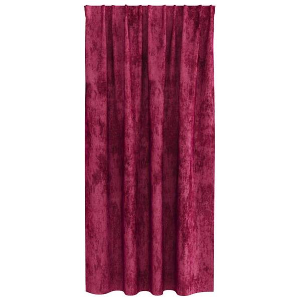 Samtvorhänge 2 Stück mit Stangentasche Weinrot 175x140 cm