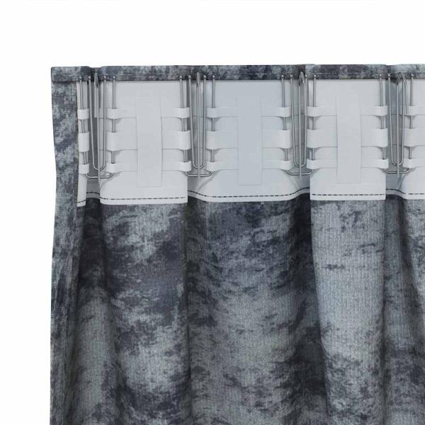Samtkurzen 2 Stk mit Stangentaschen Silbergrau 245x140 cm