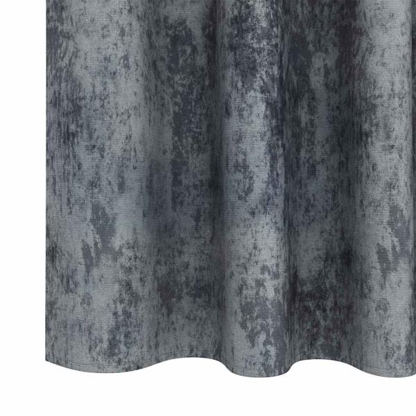 Samtkurzen 2 Stk mit Stangentaschen Silbergrau 245x140 cm